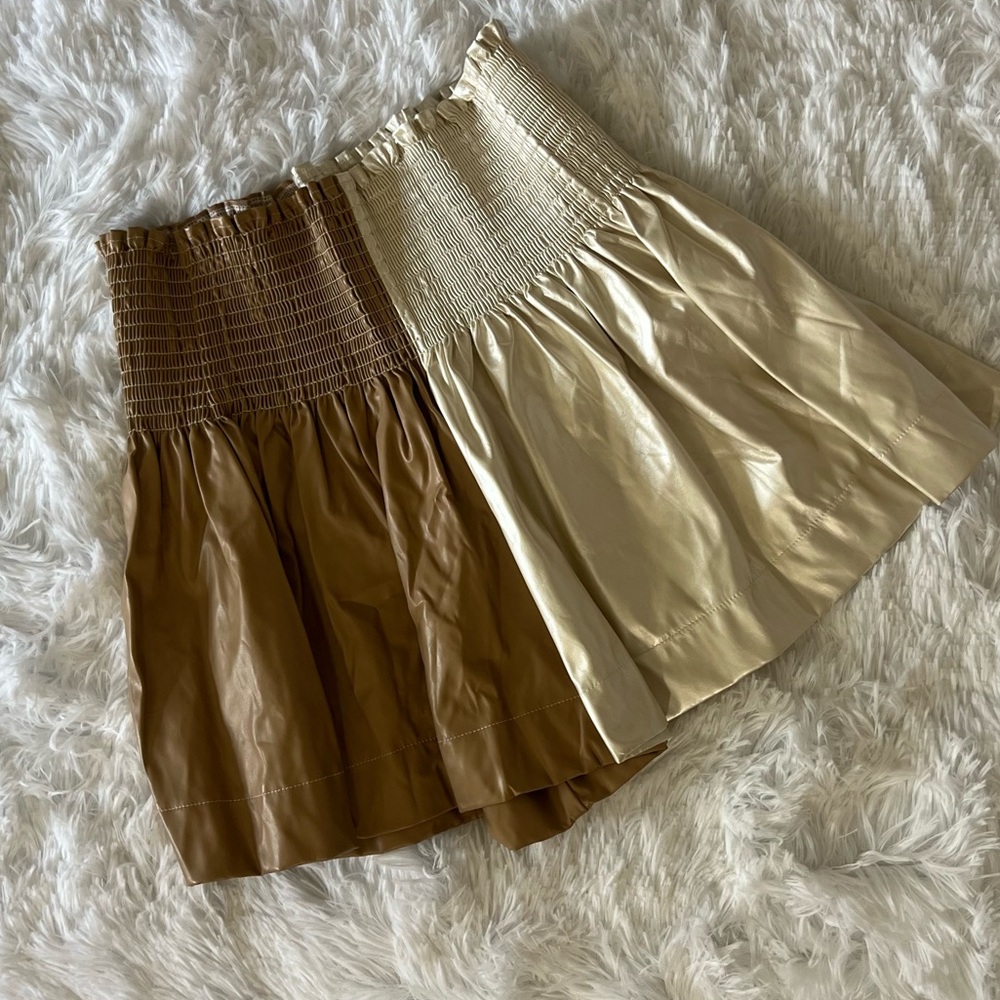 Queen Of Sparkles Faux Leather Swing Short